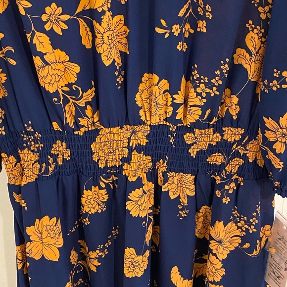 NWT NANETTE Nanette Lepore Smocked 4 Floral-Print Dress - Picture 5 of 16
